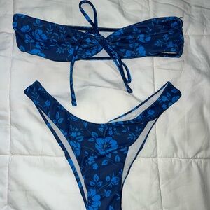 SHEIN Blue Floral Bikini Set